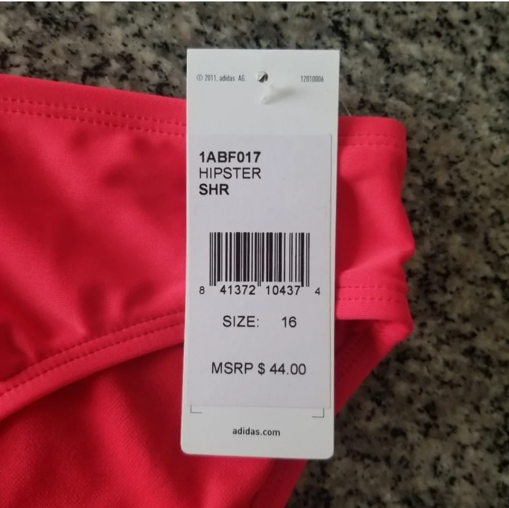 adidas Swim Bottoms Pink Plus Size 16 - Picture 9 of 11